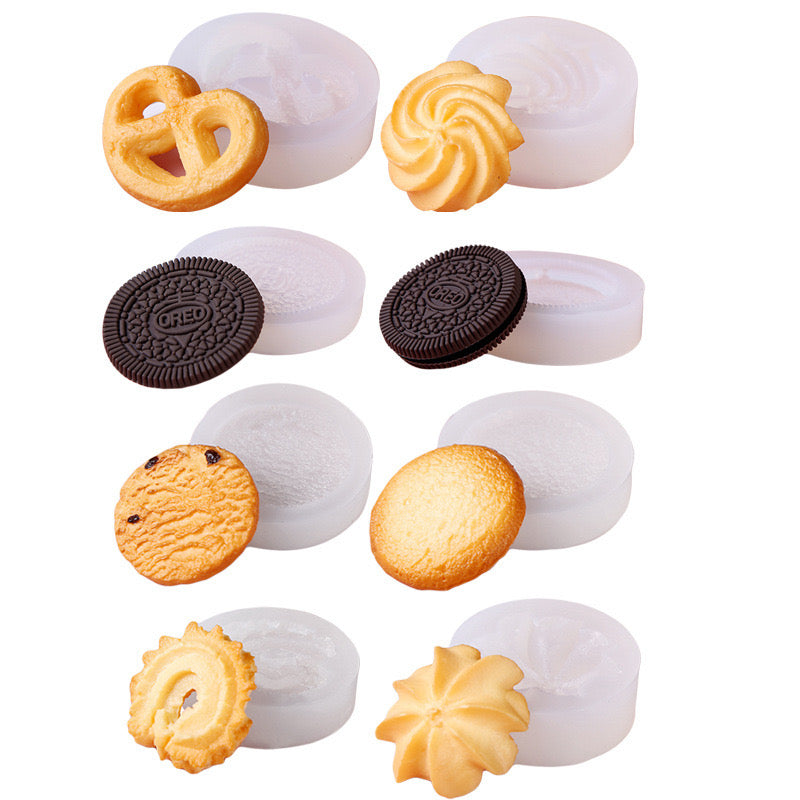 Cookie Biscuit Candle Silicone Mold h014