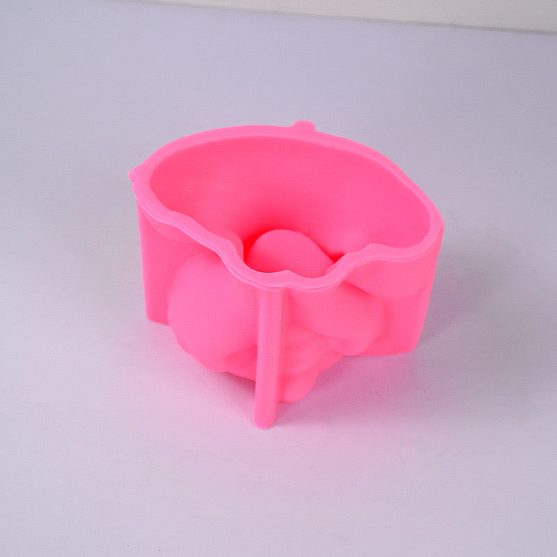Lady's Face Vase Silicone Mold i09