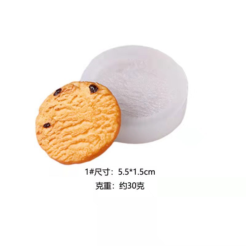 Cookie Biscuit Candle Silicone Mold h014