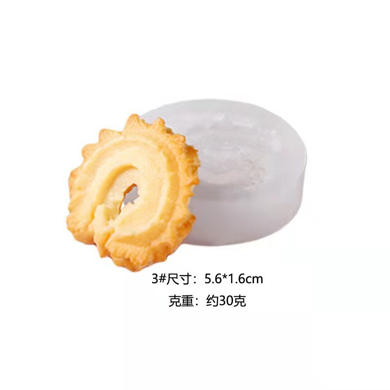 Cookie Biscuit Candle Silicone Mold h014