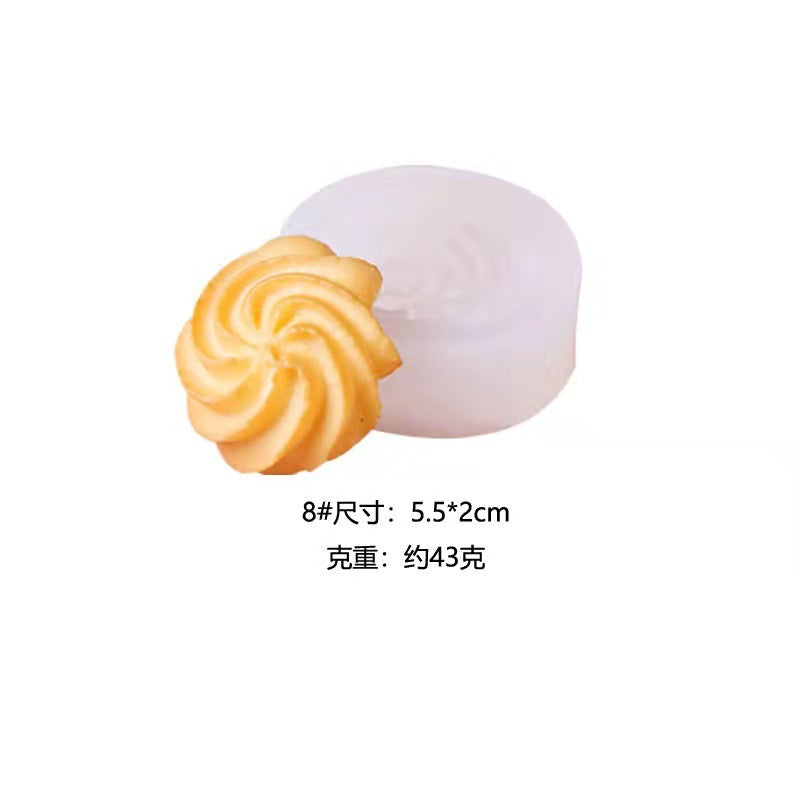 Cookie Biscuit Candle Silicone Mold h014