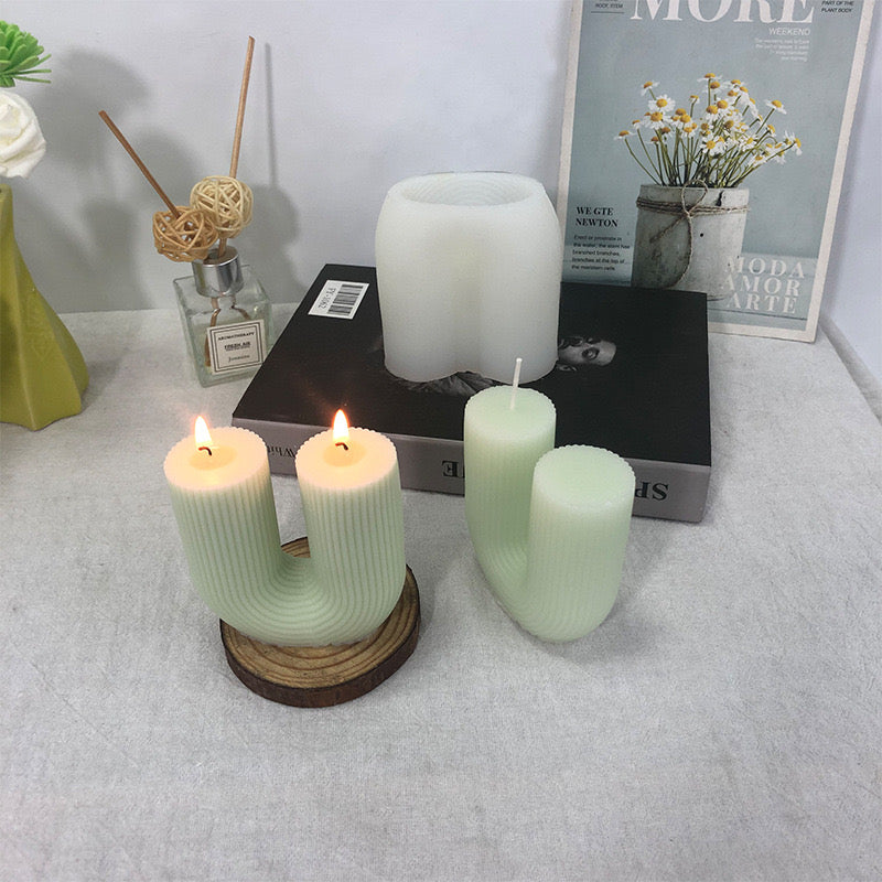 U Shape Candle Silicone Mold h09