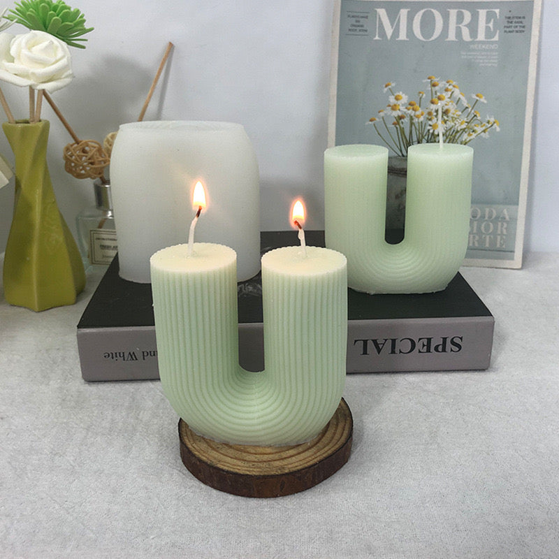 U Shape Candle Silicone Mold h09