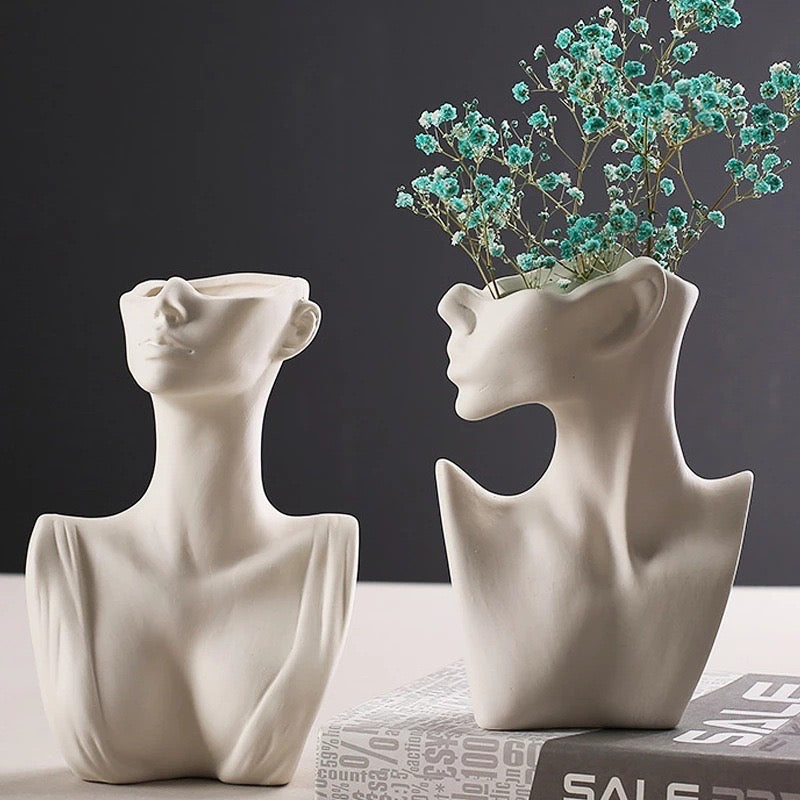Face Vase Silicone Mold i02