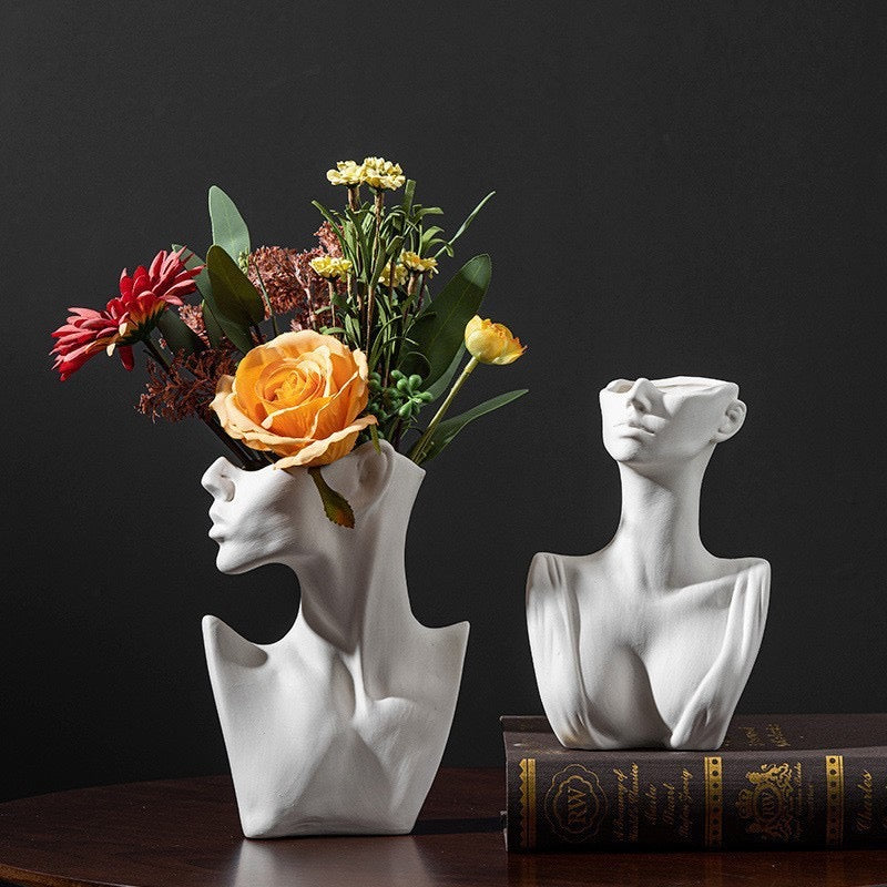 Face Vase Silicone Mold i02