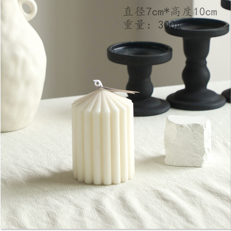 Cylindrical Pillar Candle Silicone Mold h06