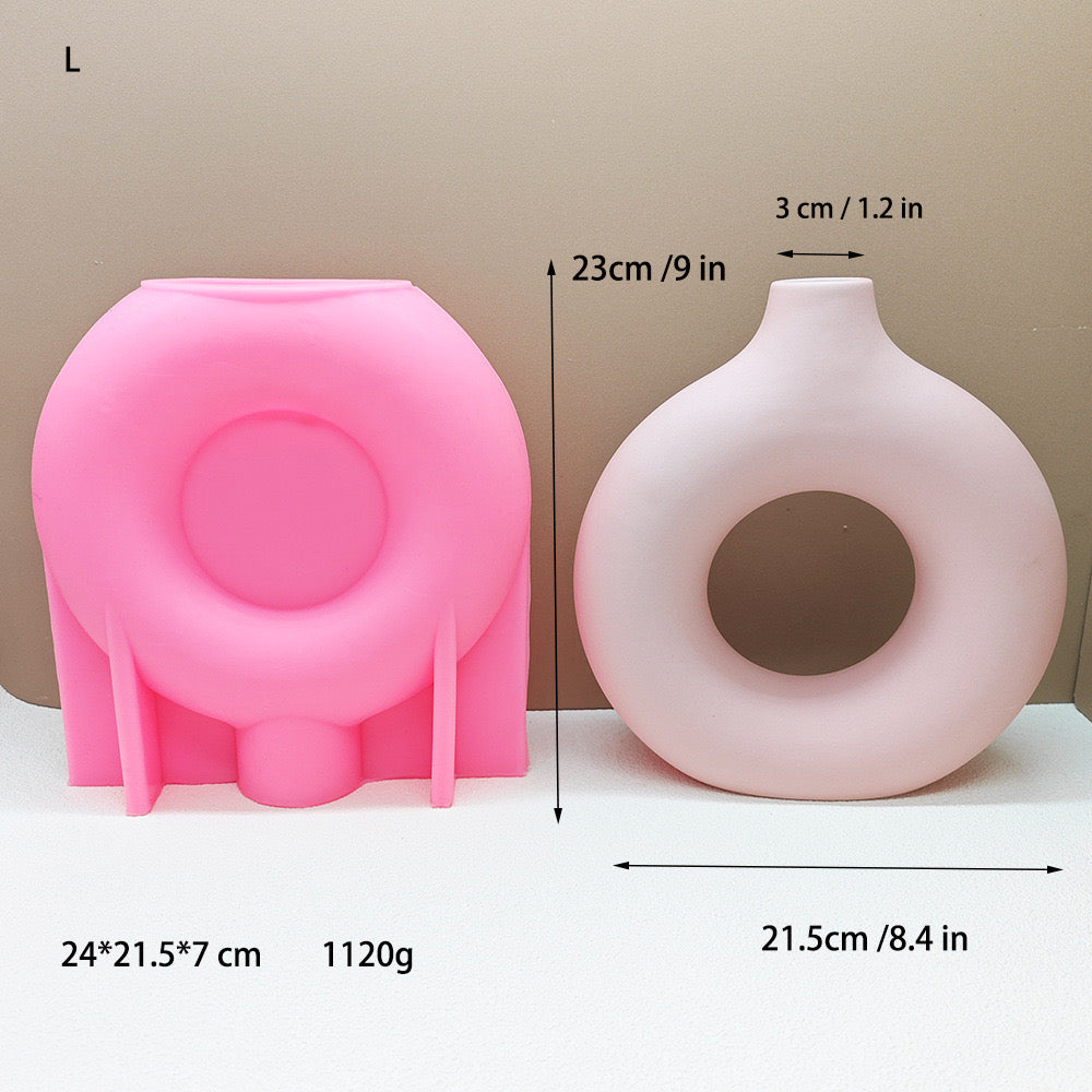 Donut Shape Vase Silicone Mold i04