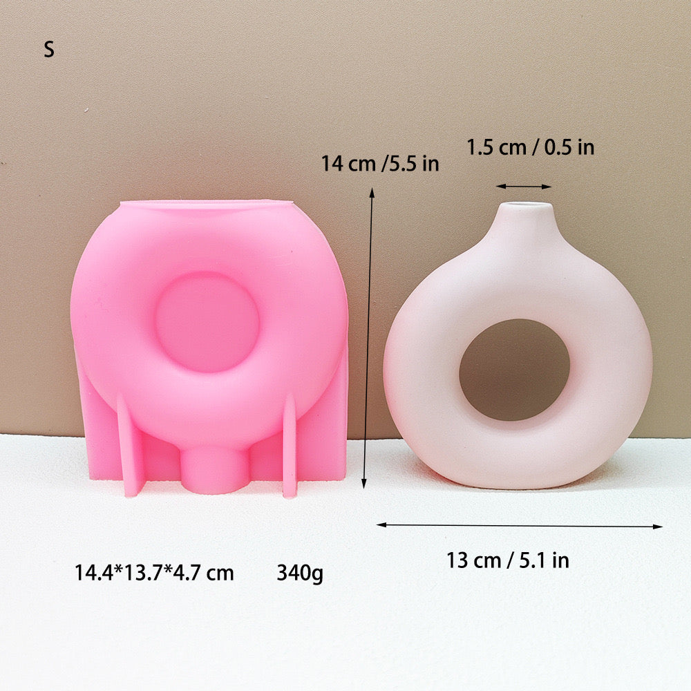 Donut Shape Vase Silicone Mold i04