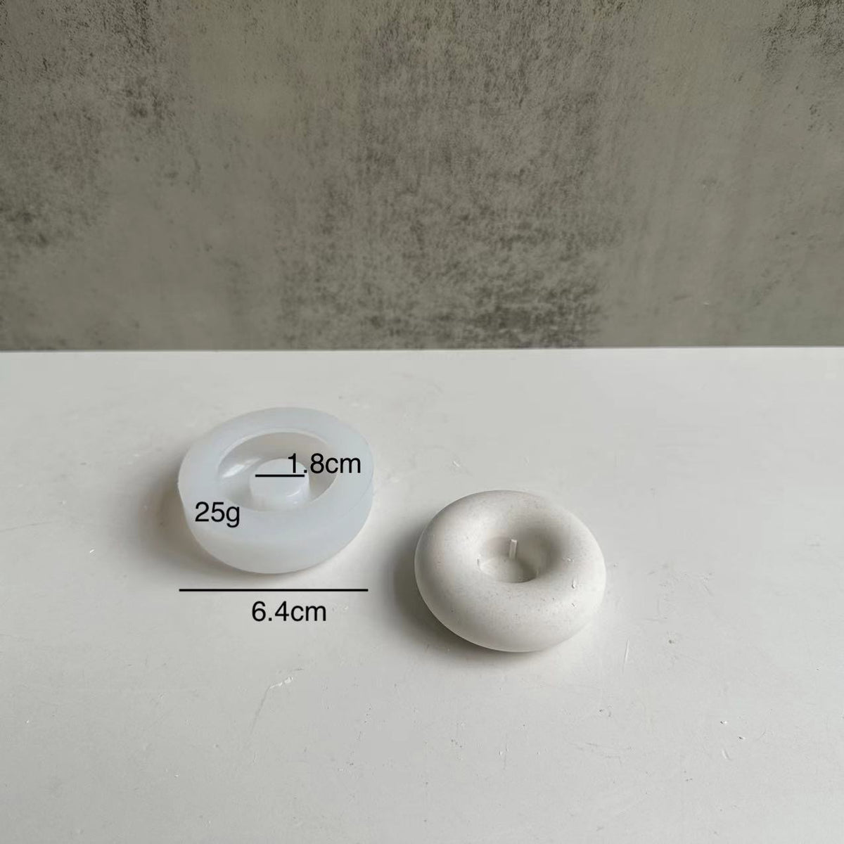 Donut Candle Holder Silicone Mold a012