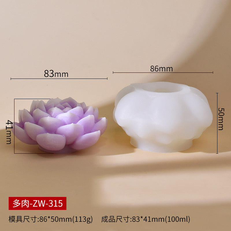 Flowers Candle Silicone Molds h02