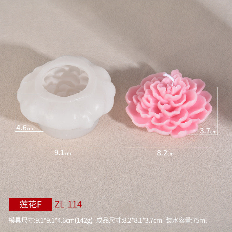 Flowers Candle Silicone Molds h02