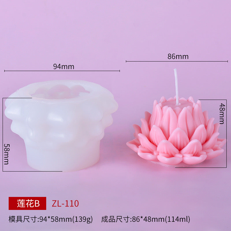 Flowers Candle Silicone Molds h02