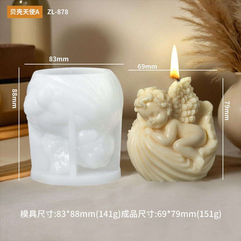 Rose Angelic Candle Silicone Mold h08