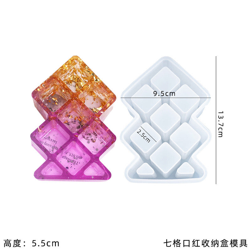 Lipstick Organizer Silicone Mold d011