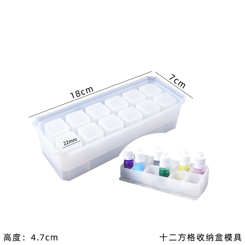 Lipstick Organizer Silicone Mold d011