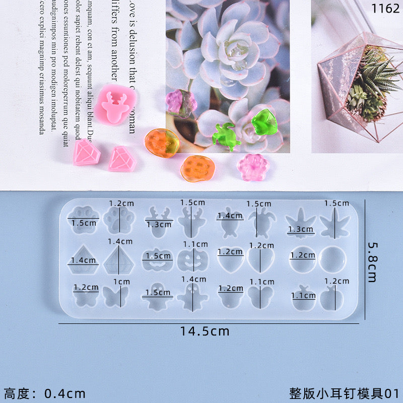 Stud Earring Silicone Mold c02