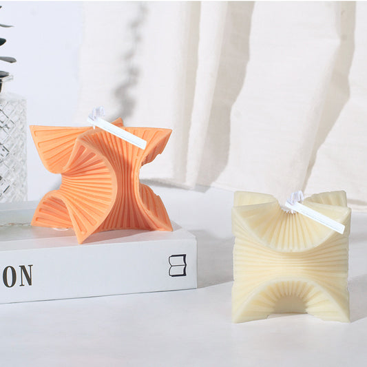 Rotating Wave Candle Silicone Mold h09