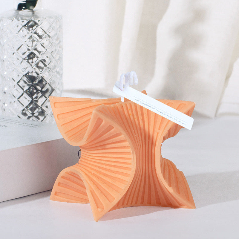 Rotating Wave Candle Silicone Mold h09