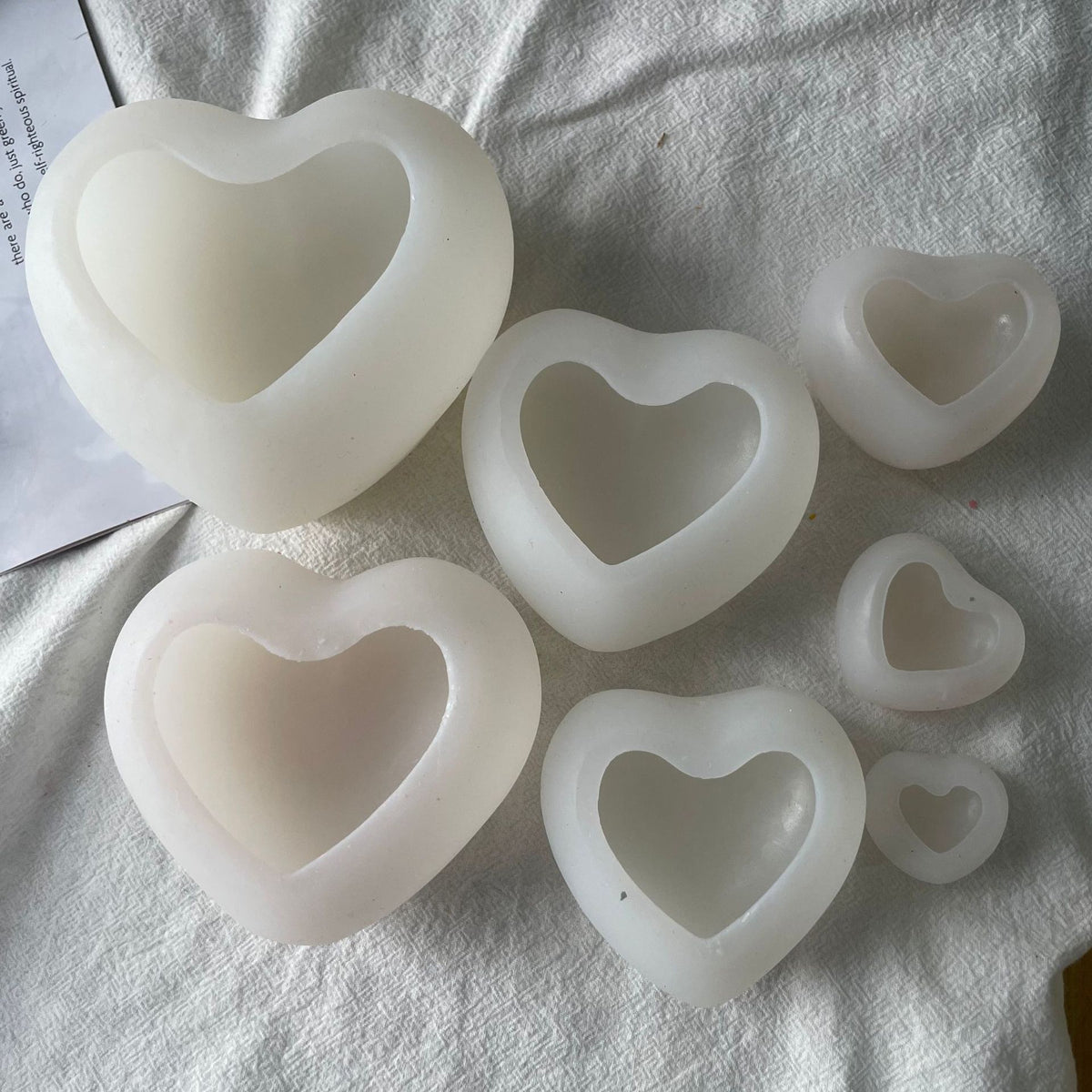 Smooth Heart Candle Silicone Mold h05