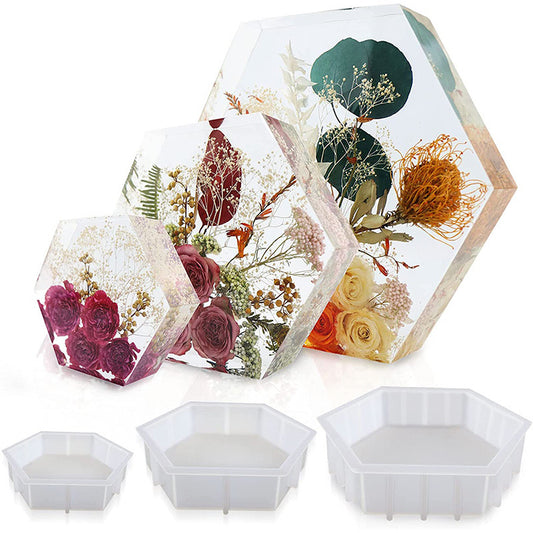 Hexagon Flower Conservation Silicone Mold b014
