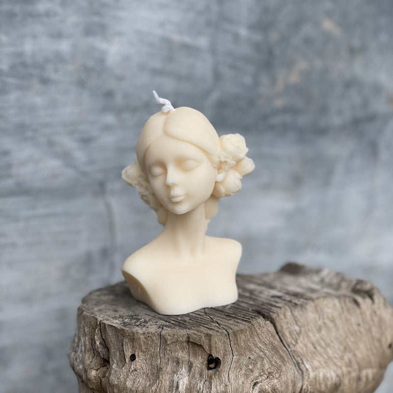Blindfold Lady Candle Silicone Mold h08