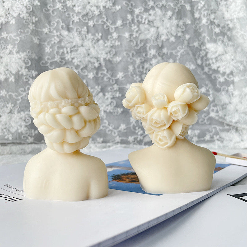 Blindfold Lady Candle Silicone Mold h08