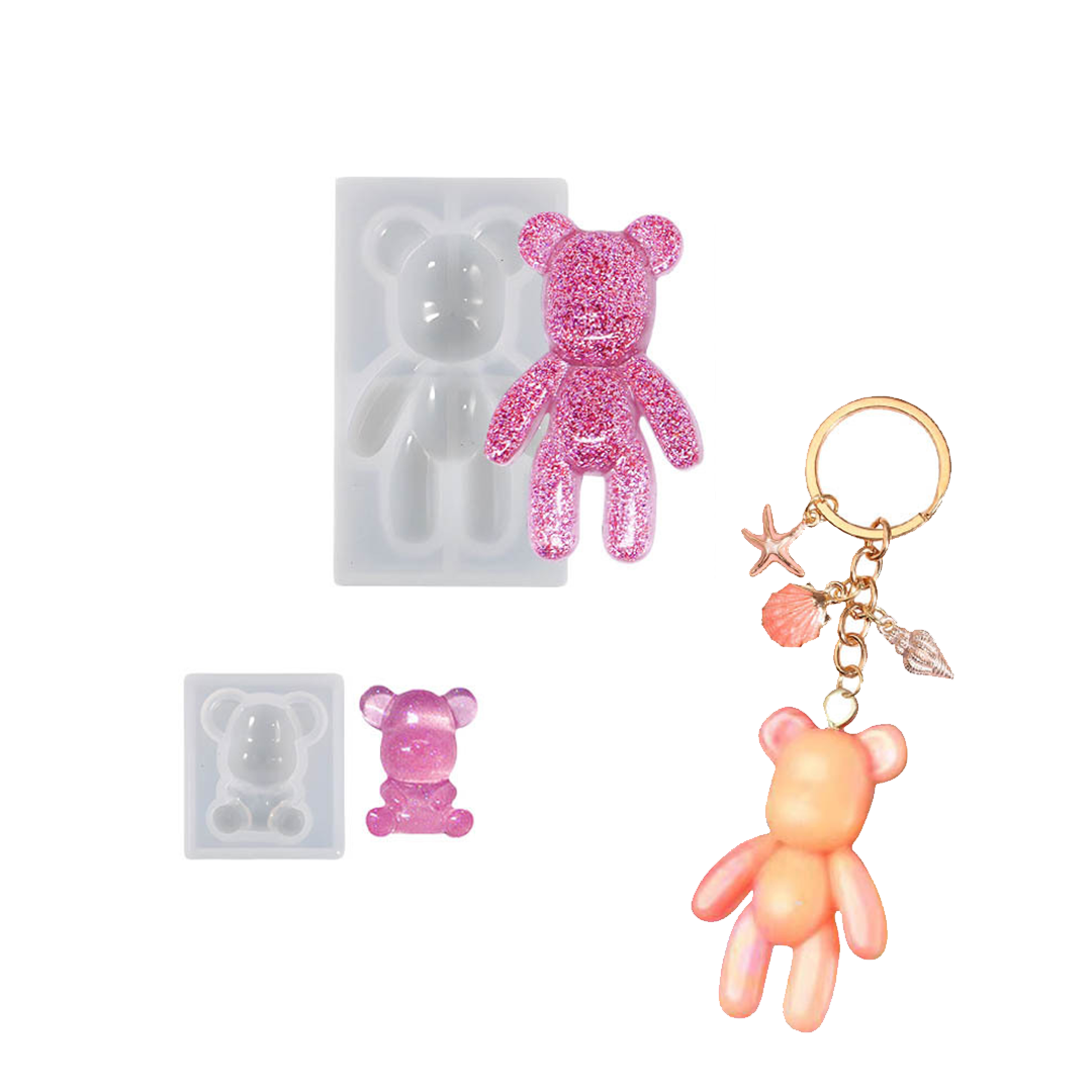 Bear Keychain Silicone Mold a07