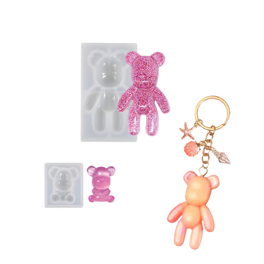 Bear Keychain Silicone Mold a07