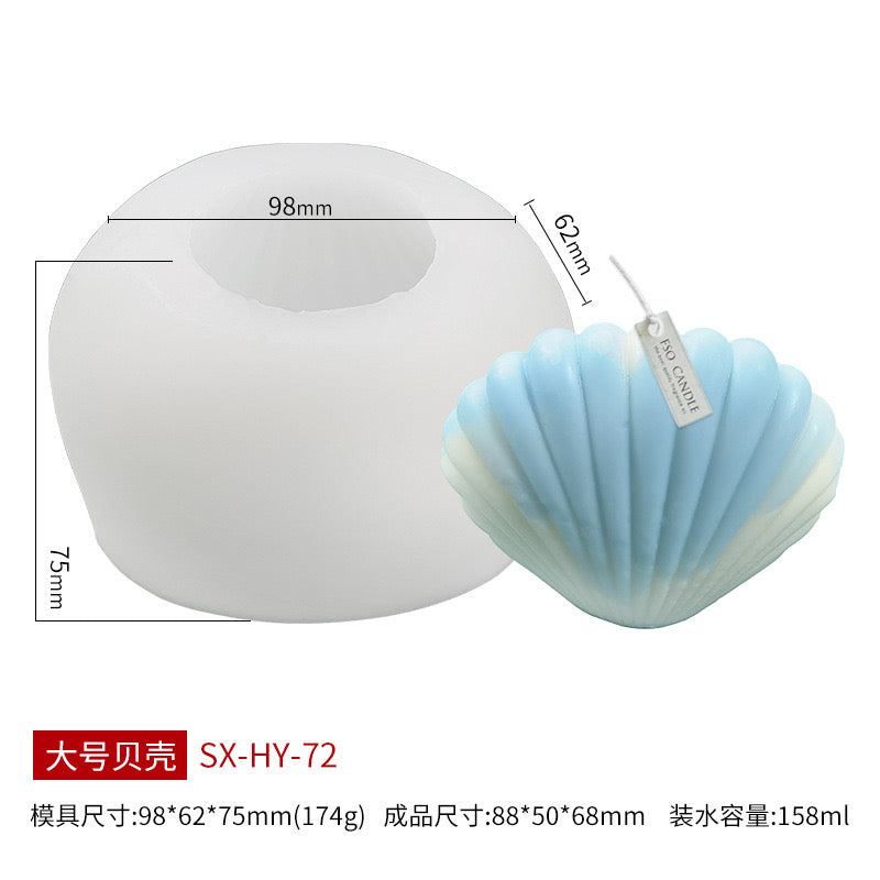 Shell Candle Silicone Mold  h06