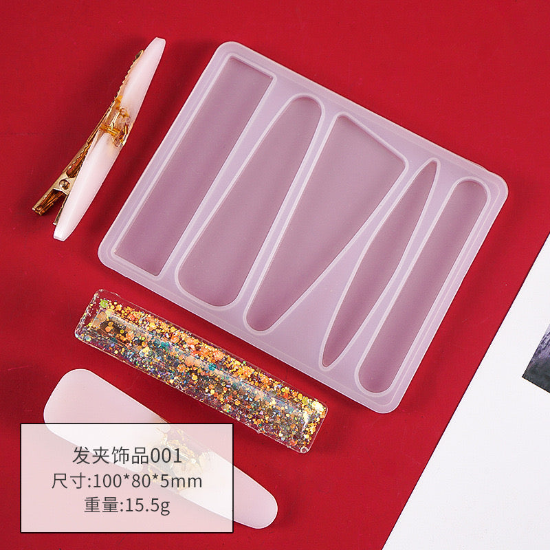 Hair clip Silicone Mold d02