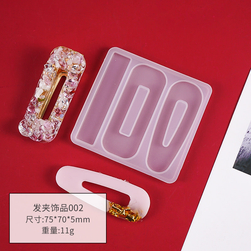 Hair clip Silicone Mold d02
