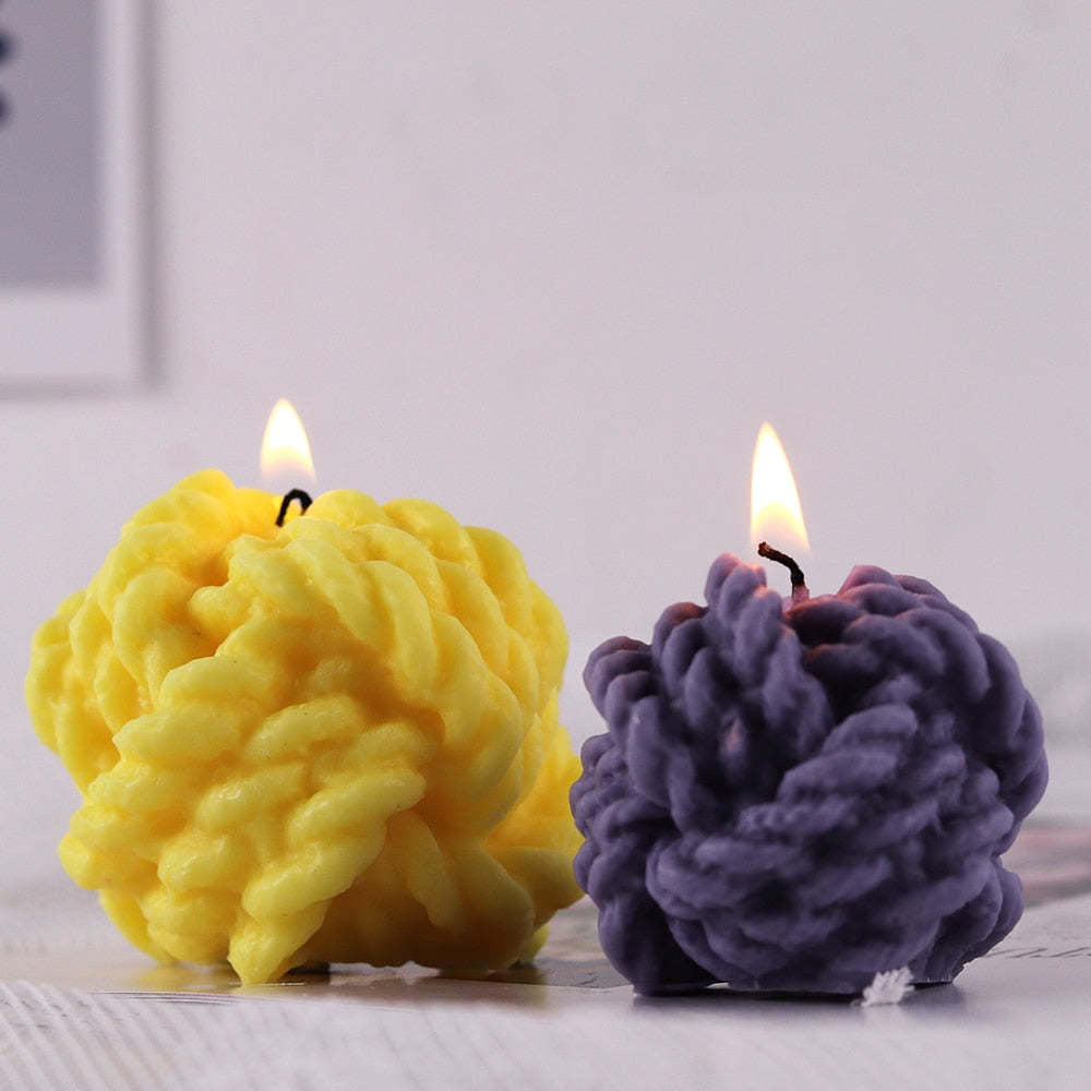 Wool Rope Candle Silicone Mold h06