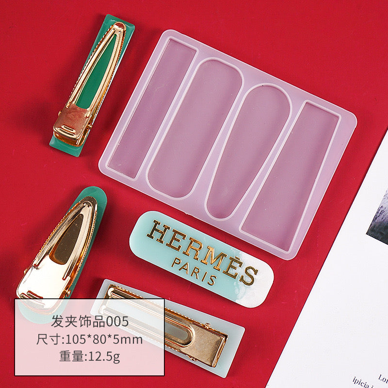 Hair clip Silicone Mold d02