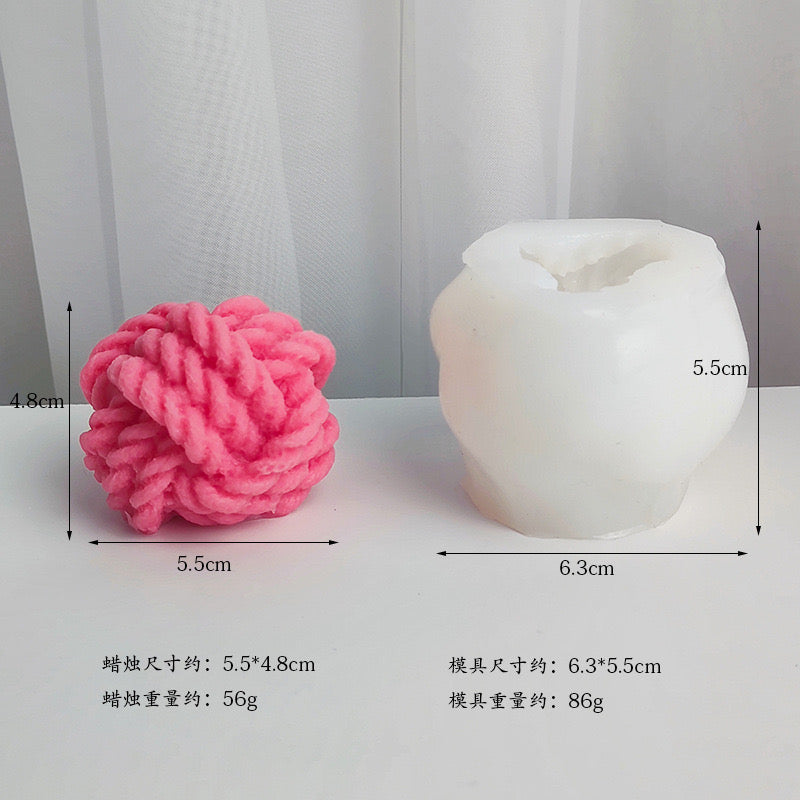 Wool Rope Candle Silicone Mold h06