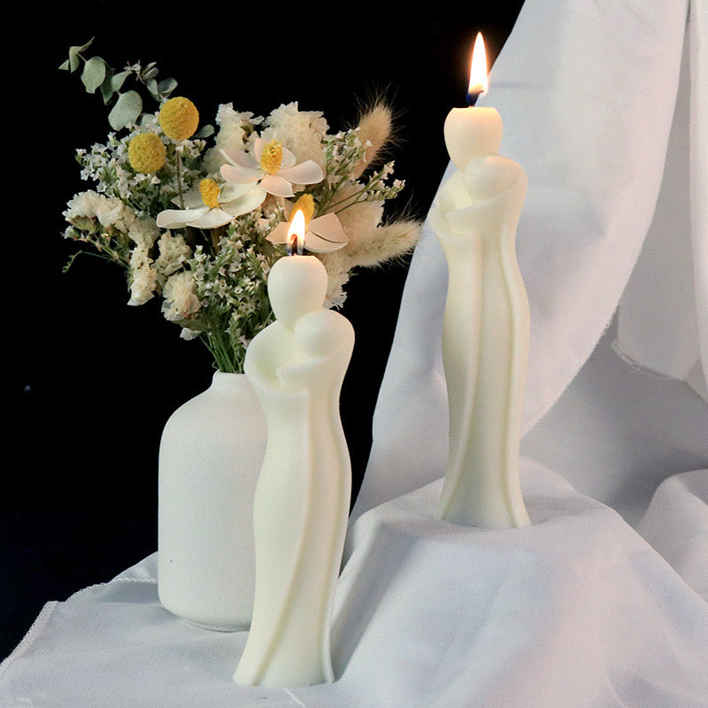 Couples Hugging Candle Silicone Mold h08