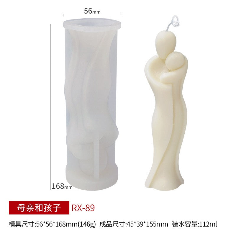 Couples Hugging Candle Silicone Mold h08