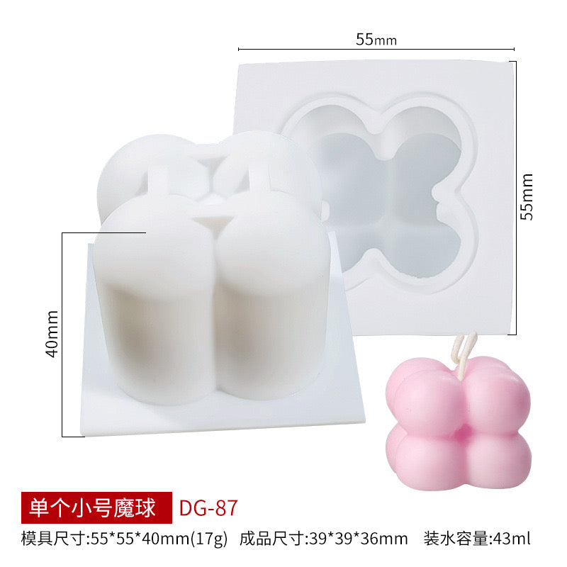 Bubble Cube Candle Silicone Mold h04