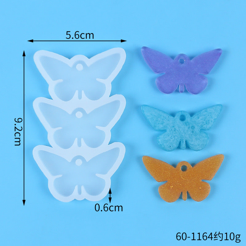 Butterfly Keychain Silicone Mold a04