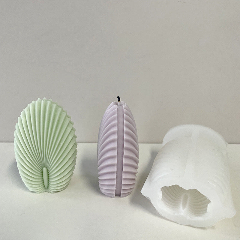N Stripes 3D Shell Candle Silicone Mold h09