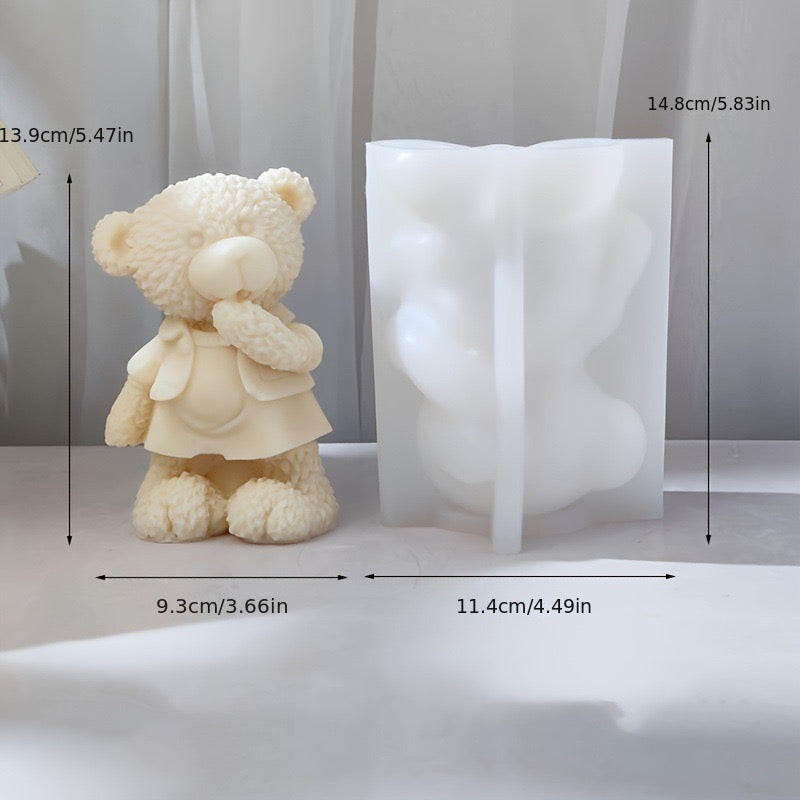 Standing Bear Candle Silicone Mold g05