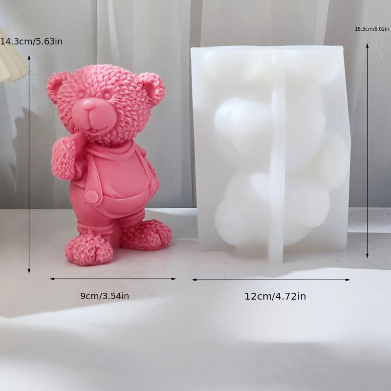 Standing Bear Candle Silicone Mold g05