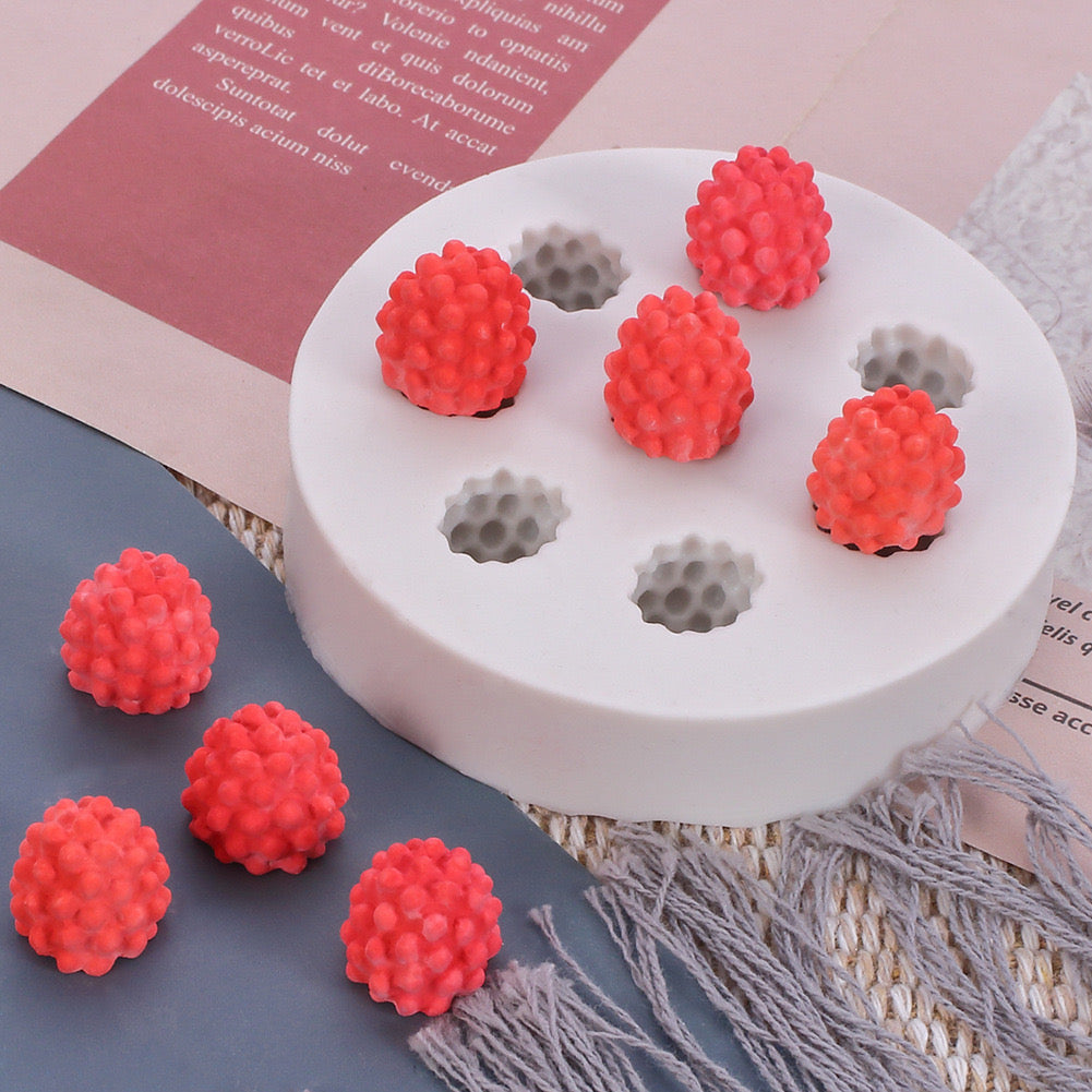 Round Cake Raspberry Candle Silicone Mold h014/h015
