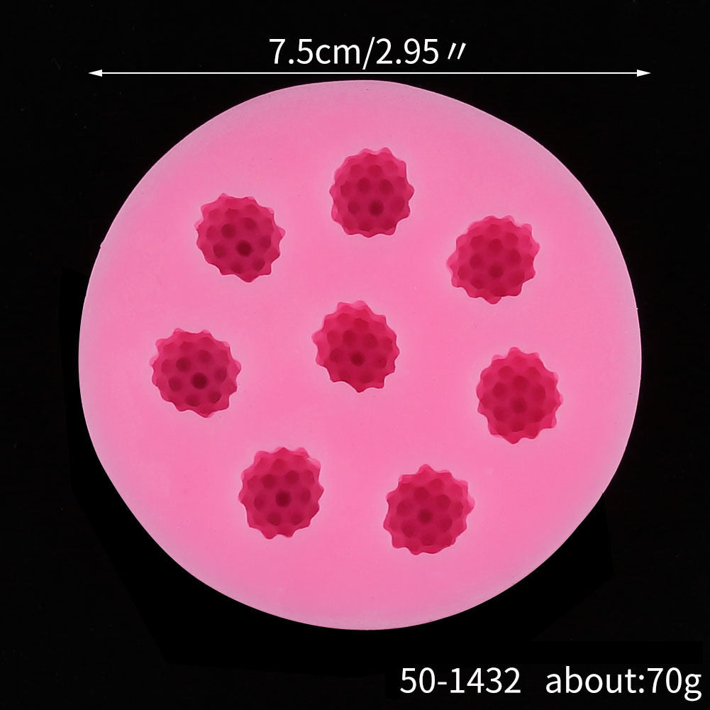 Round Cake Raspberry Candle Silicone Mold h014/h015