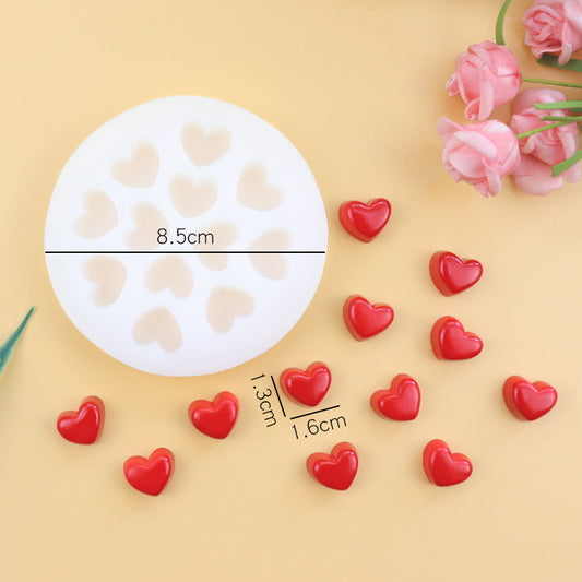 12in1 Heart Candle Silicone Mold h05