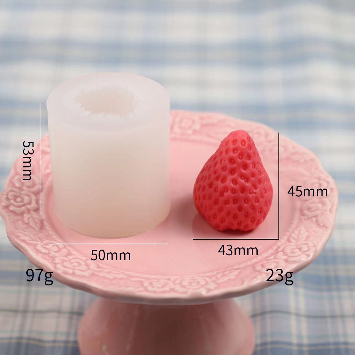 Strawberry Loaf Candle Silicone Mold h014
