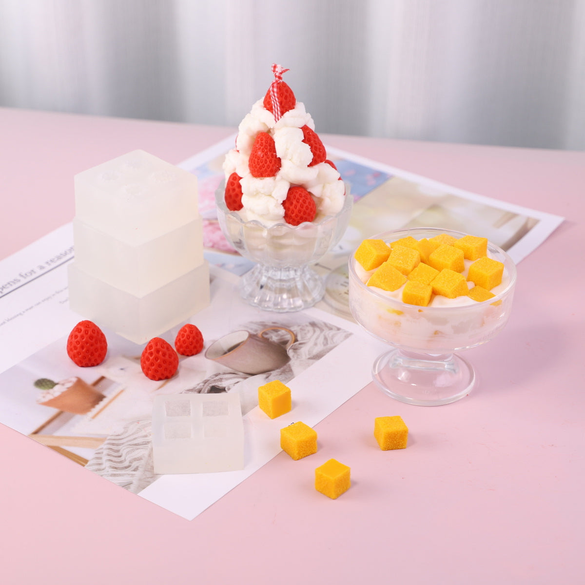 Strawberry Candle Silicone Mold