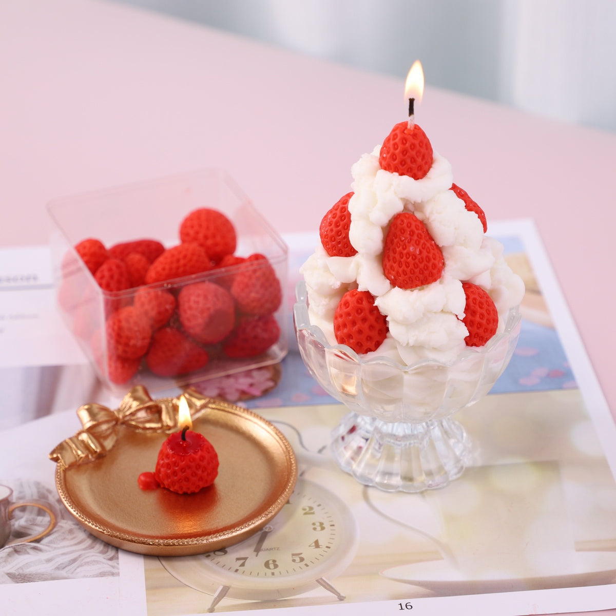 Strawberry Candle Silicone Mold