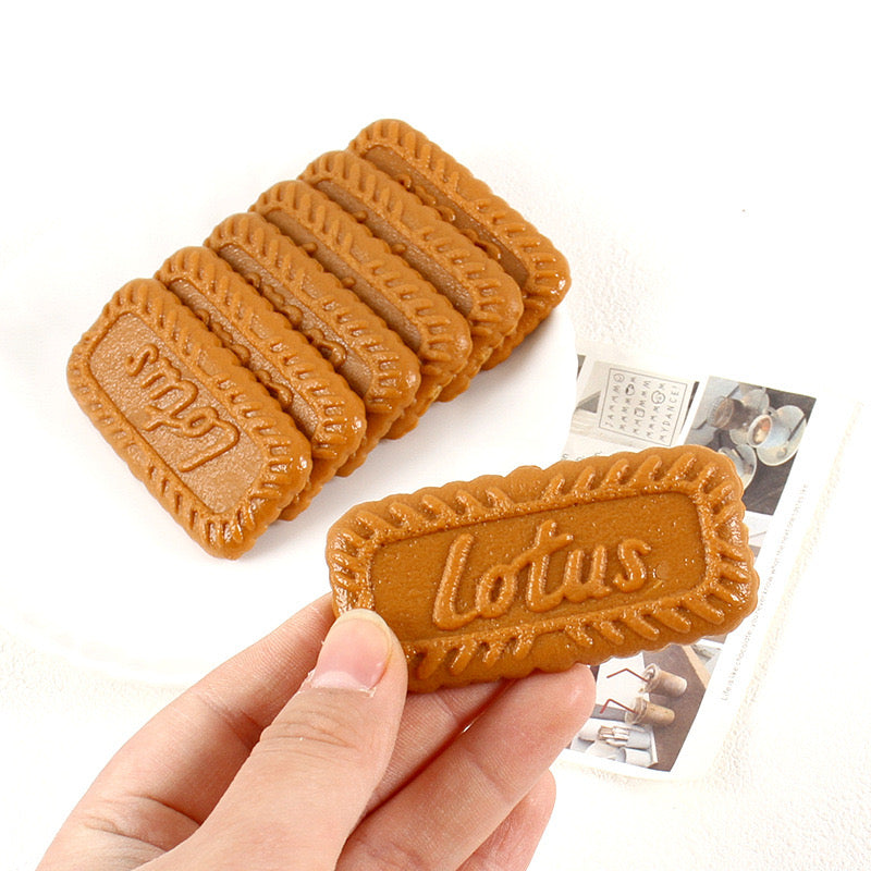 Lotus Cookie Biscuit Candle Silicone Mold h015