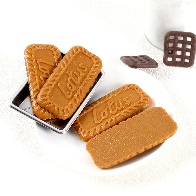 Lotus Cookie Biscuit Candle Silicone Mold h015