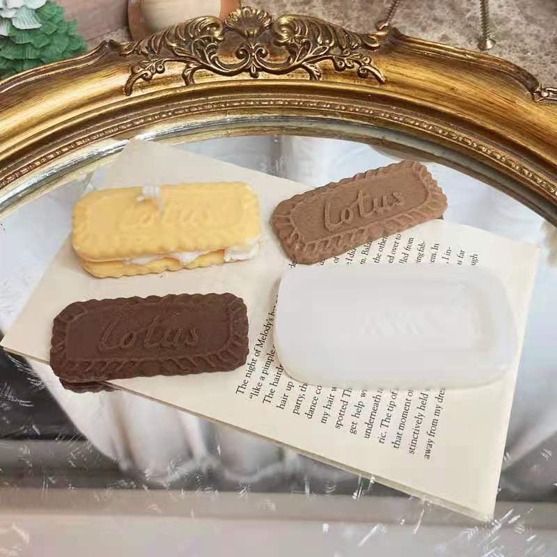 Lotus Cookie Biscuit Candle Silicone Mold h015